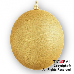 BOLA DE NAVIDAD 15 CM GLITTER ORO x 1